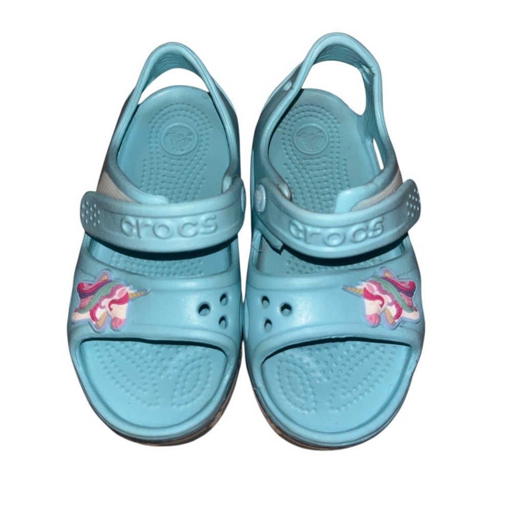 Toddler Girls Jojo Siwa Unicorn Sandal Crocs In Light Blue